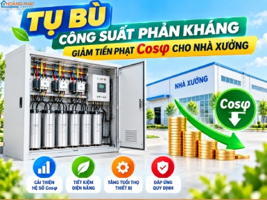 Tụ Bù Công Suất Phản Kháng: Giảm Tiền Phạt Cosφ Cho Nhà Xưởng