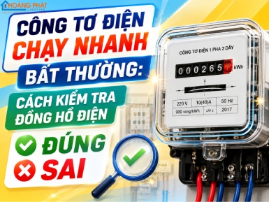 Công Tơ Điện Chạy Nhanh Bất Thường: Cách Kiểm Tra Đồng Hồ Điện Đúng Sai
