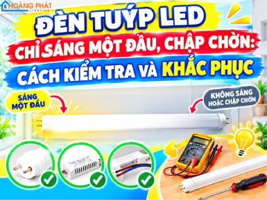 Đèn Tuýp LED Chỉ Sáng Một Đầu, Chập Chờn: Cách Kiểm Tra Và Khắc Phục