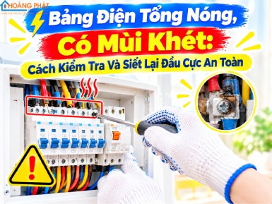 Bảng Điện Tổng Nóng, Có Mùi Khét: Cách Kiểm Tra Và Siết Lại Đầu Cực An Toàn