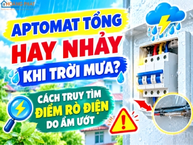 Aptomat Tổng Hay Nhảy Khi Trời Mưa: Cách Truy Tìm Điểm Rò Điện Do Ẩm Ướt
