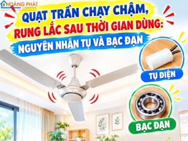 Quạt Trần Chạy Chậm, Rung Lắc Sau Thời Gian Dùng: Nguyên Nhân Tụ Và Bạc Đạn
